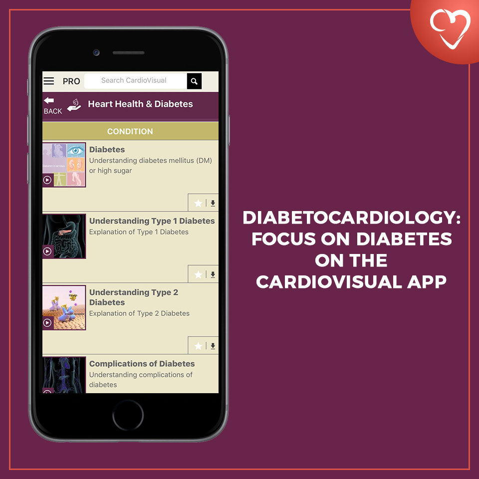 'DiabetoCardiology': Focus on Diabetes on the CardioVisual App